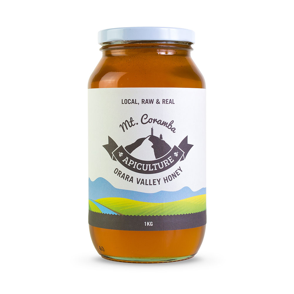 orara valley honey 1kg glass